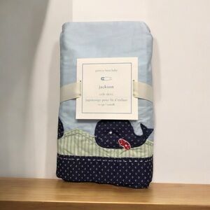 Pottery Barn Baby Jackson Blue Whale Crib Skirt